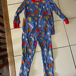 Little Sleepies Kids Blue Baseball Pajamas